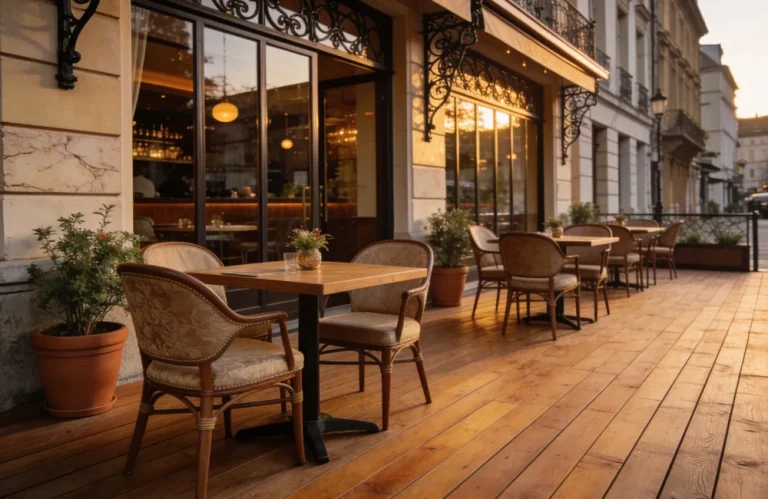 terrasse en bois pour restaurant